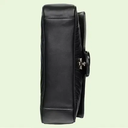 《注目★》Gucci GGマーモント スモールショルダーバッグ 黒／黒